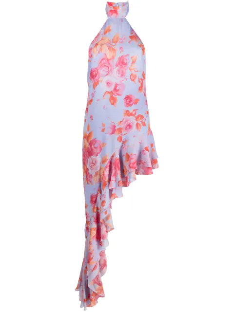 floral-print asymmetric dress