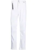 Incotex tapered linen-blend trousers - White