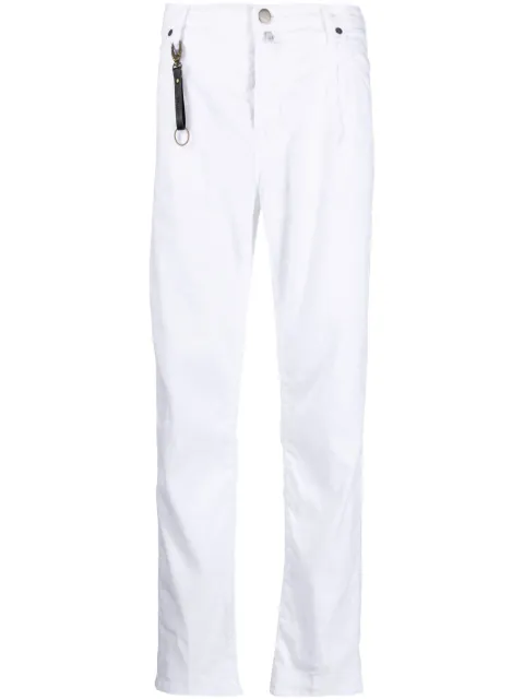 Incotex tapered linen-blend trousers