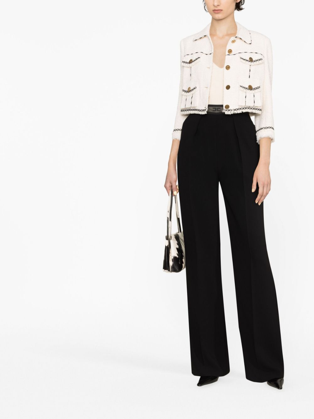 Elisabetta Franchi high-waisted tailored trousers - Zwart