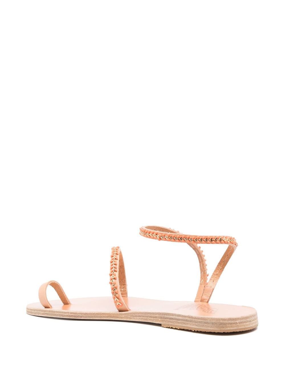 Shop Ancient Greek Sandals Enamel-detail Strappy Leather Sandals In Neutrals