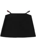GANNI bead-embellished organic cotton miniskirt - Black