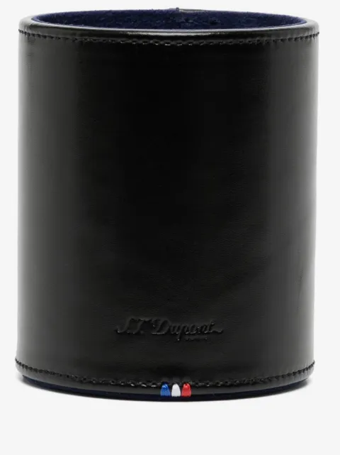 S.T. Dupont Line D leather pen pot