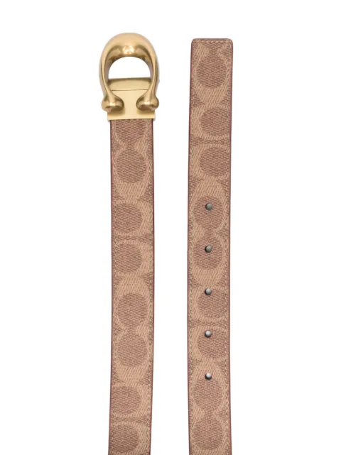 Coach monogram-print buckle-fastening belt CF807 - 1