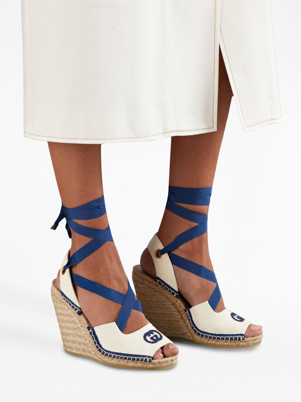 Gucci ribbon-tie 95mm Espadrilles - Farfetch