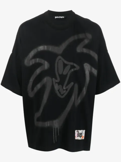Palm Angels T-shirt met graffitiprint