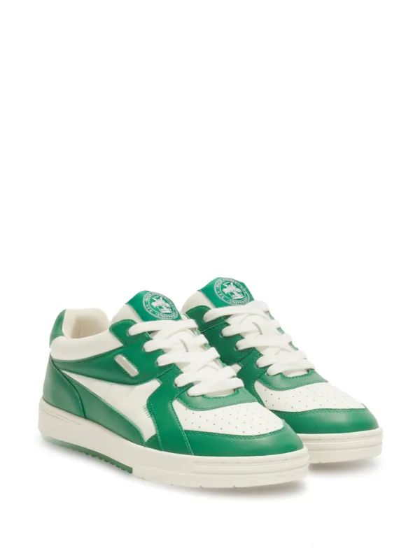 【関税込み】PALM ANGELS PALM UNIVERSITY SNEAKERS Palm University leather sneakers in black - Palm Angels