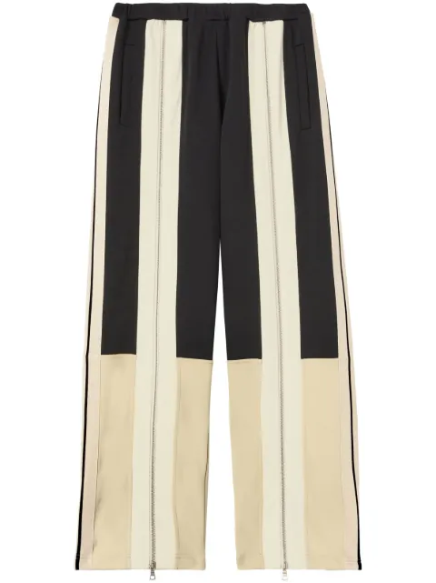 Palm Angels zip-detailing striped trousers