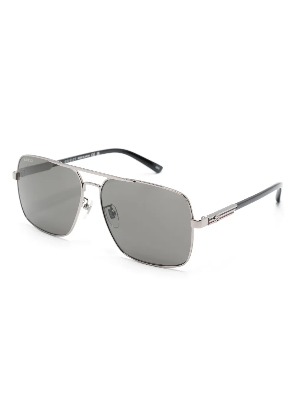 Gucci Eyewear rectangle-frame sunglasses - Zwart