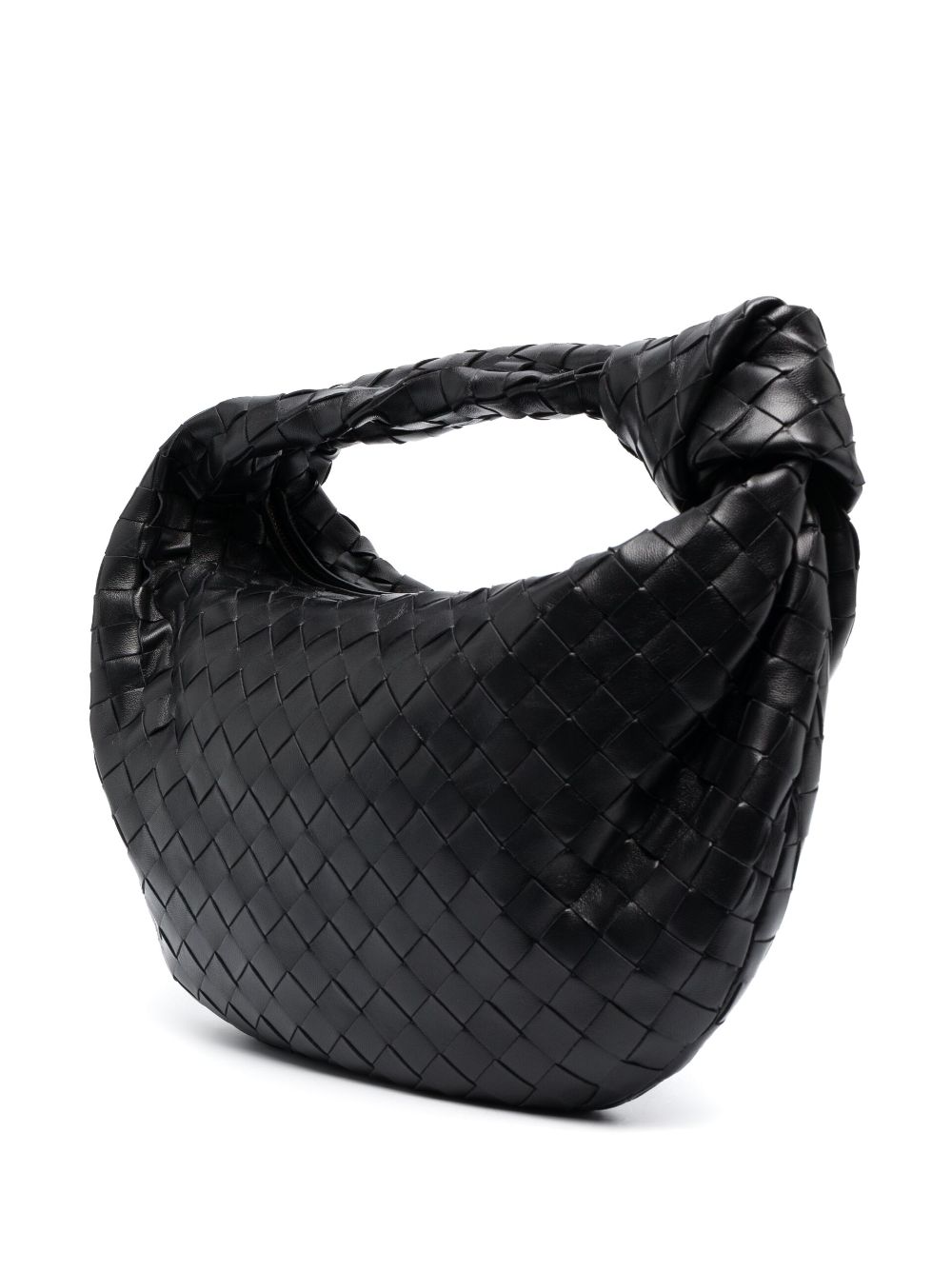 Shop Bottega Veneta Teen Jodie Leather Tote Bag In Black