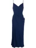 Alexander McQueen draped midi dress - Blue