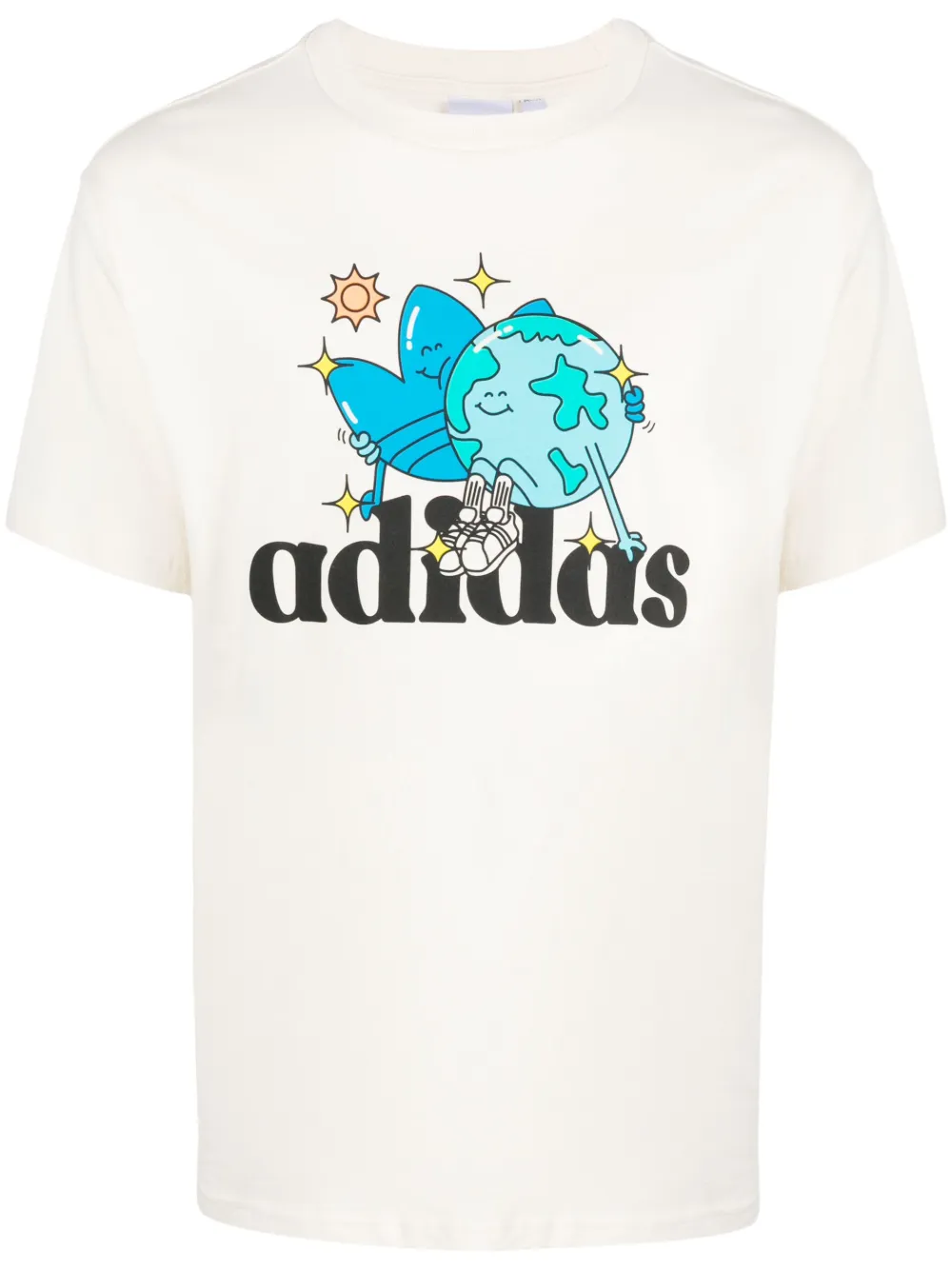 Adidas graphic print Cotton T shirt Farfetch