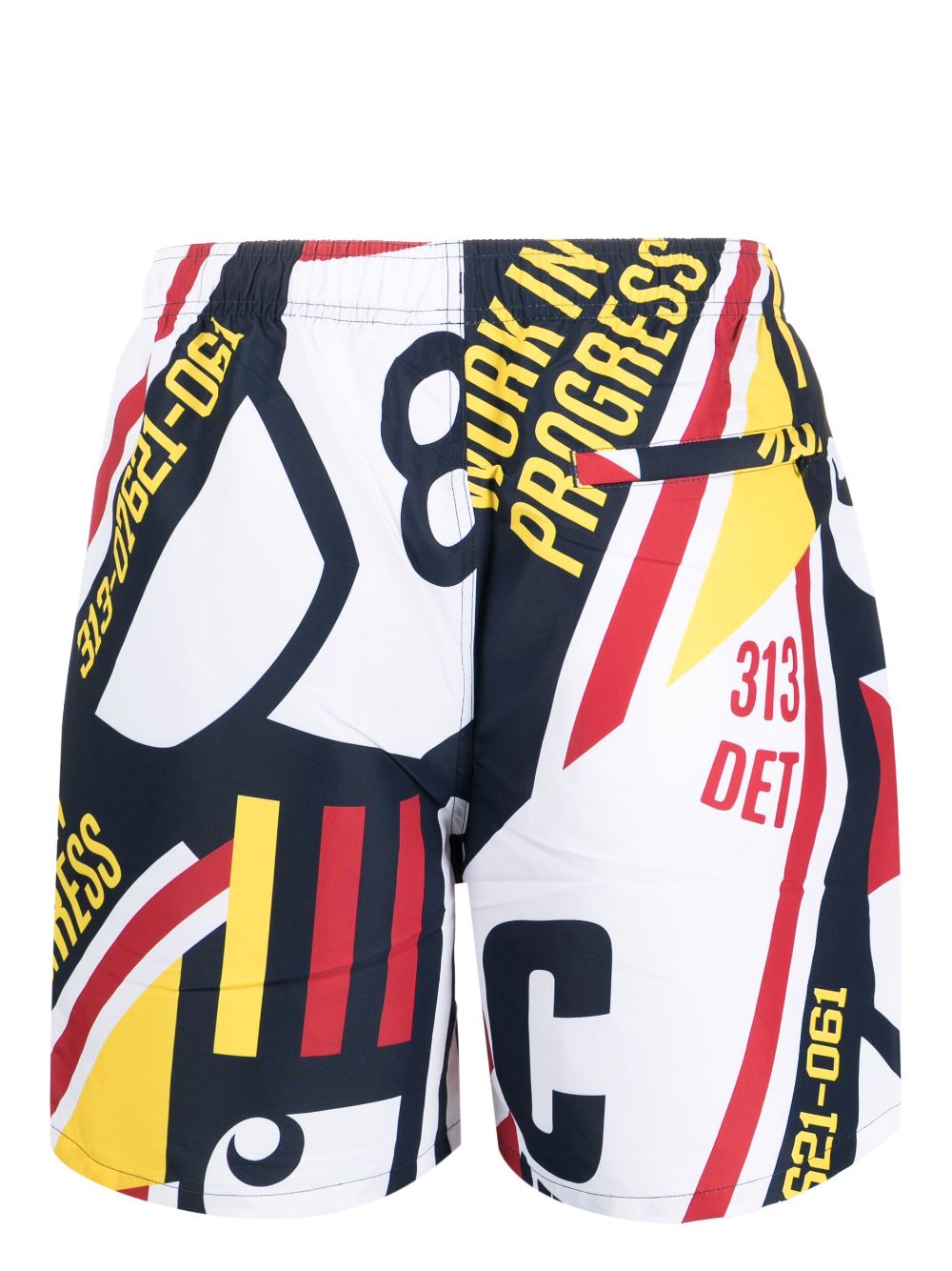 Carhartt WIP logo-print swim shorts - Blauw