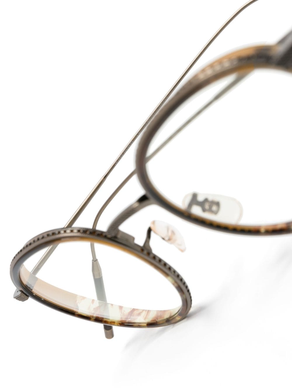 Shop Oliver Peoples Tk-8 Pantos-frame Glasses In Gold