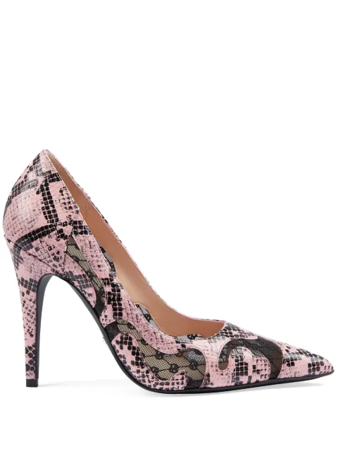 Gucci python-print 105mm pumps