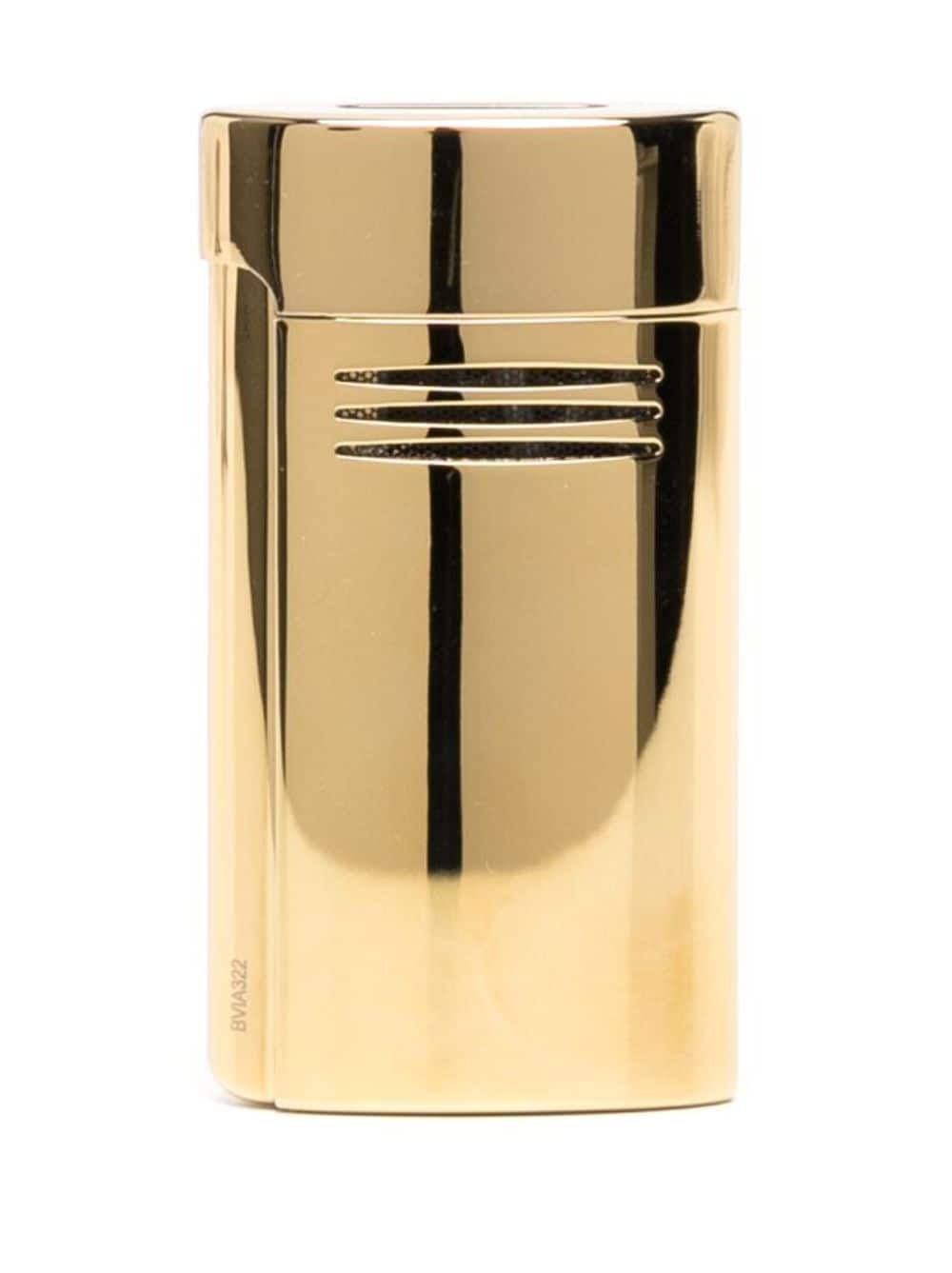 Shop St Dupont Megajet Polished-finish Lighter In Gold