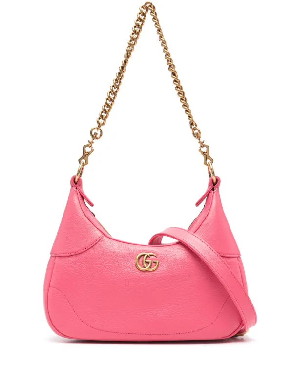 Gucci pink leather shoulder bag on sale