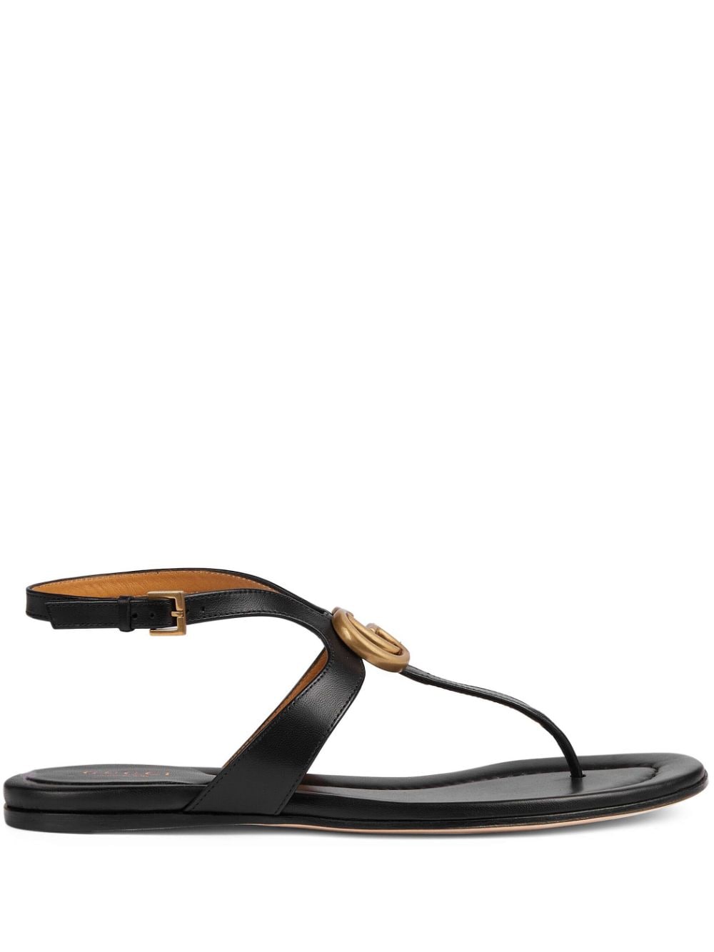 Gucci leather thong sandal double g sale