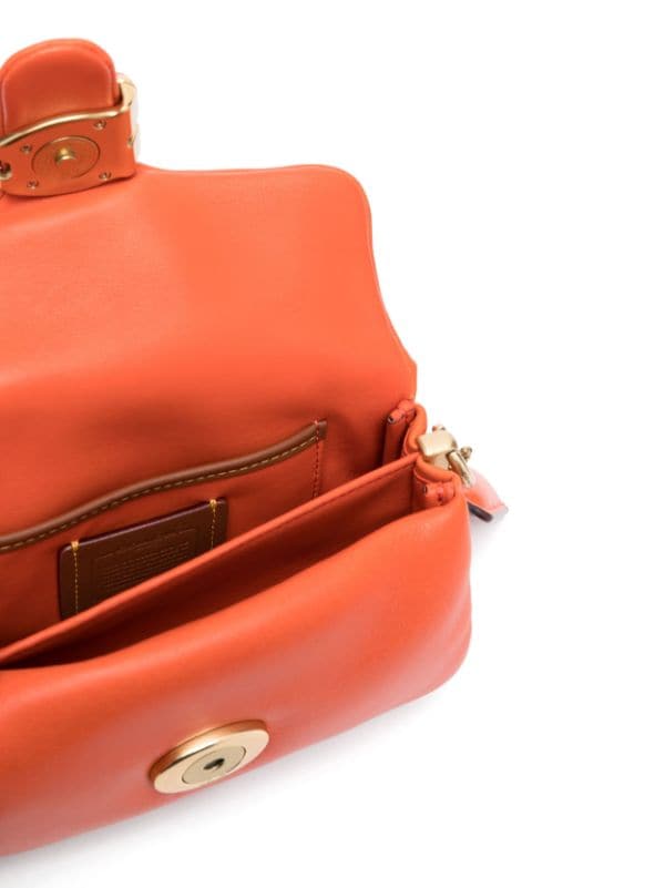 Coach orange Leather Pillow Tabby Cross-Body Bag