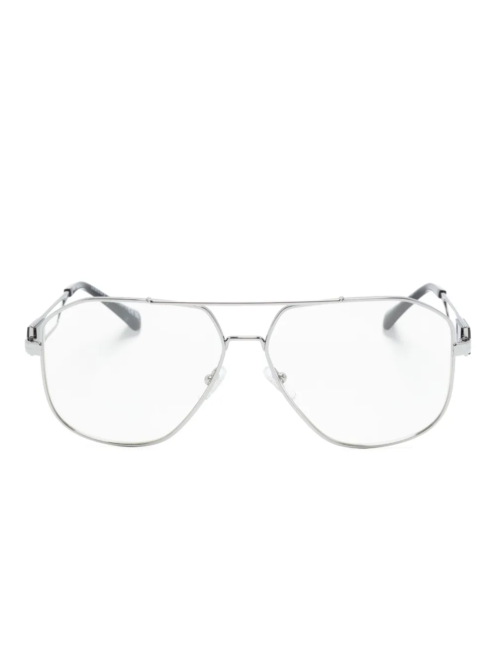 Versace Eyewear pilot-frame glasses | Silver | Image 1