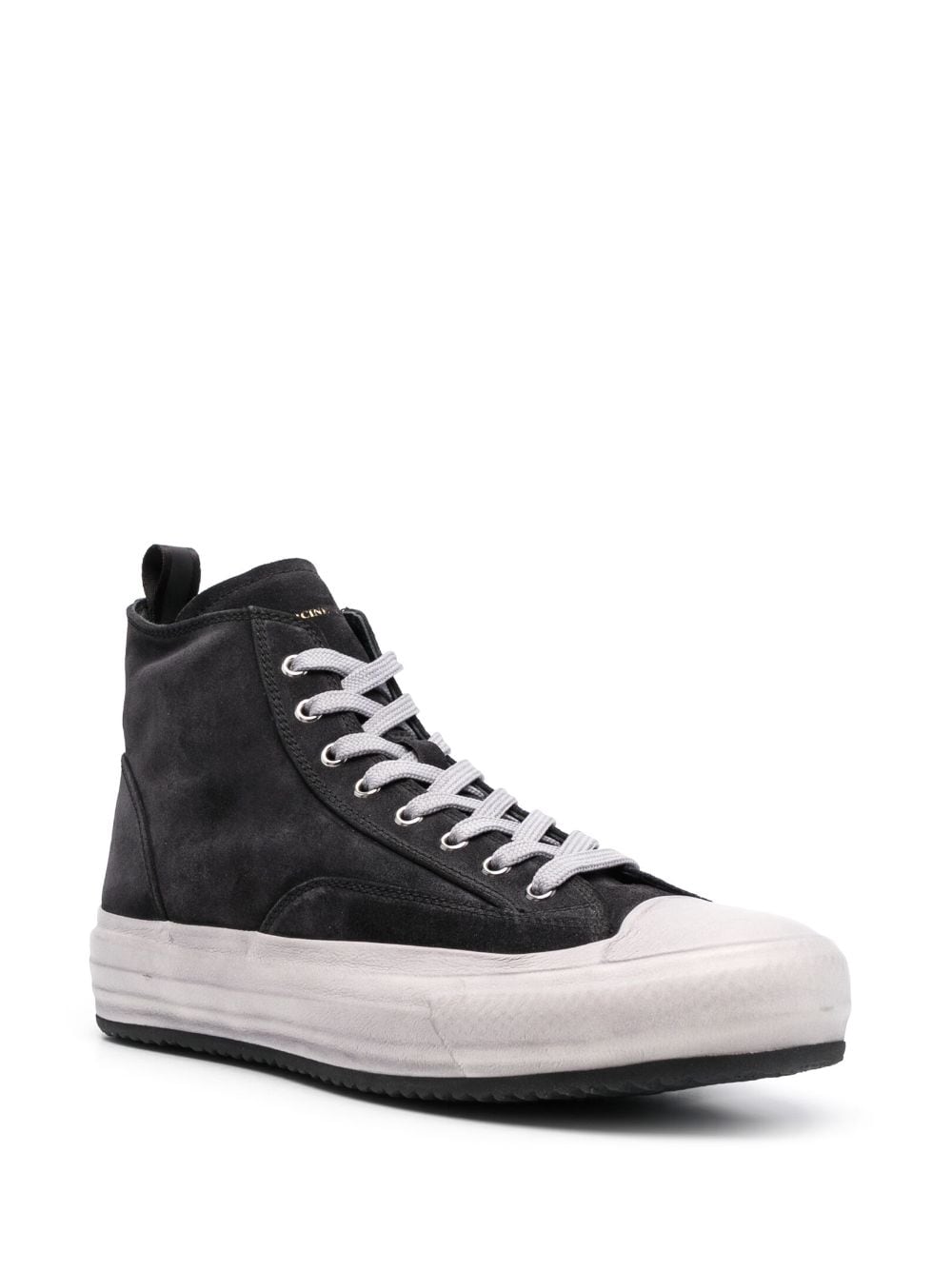 Shop Officine Creative High-top Leather Sneakers In Black