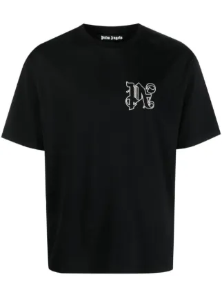 希少/美品/palm angels/ロゴ スウェット シャツ/L /黒 Black T-shirt with logo Palm Angels - Vitkac AS