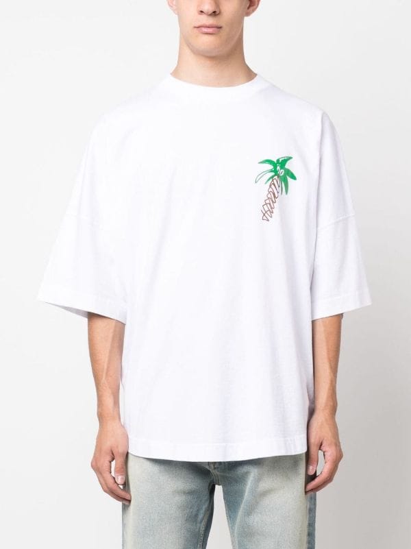 Palm Angels Camiseta Com Estampa De Logo - Farfetch