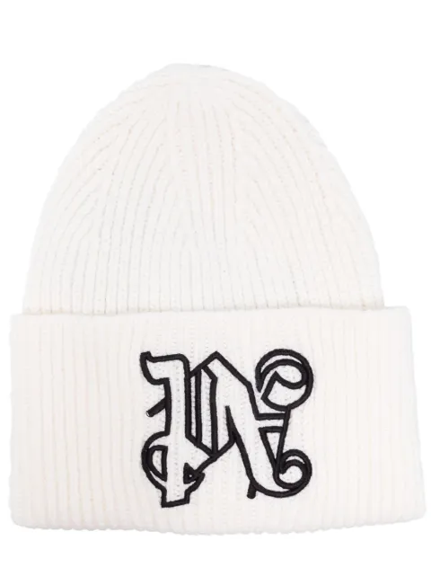 Palm Angels Beanie mit aufgesticktem Monogramm