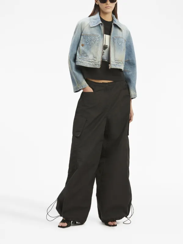 ジャケット Palm Angels PARIS LW CROPPED DENIM JACKET Palm Angels Paris Lw Cropped Denim Jacket - BeyondStyle