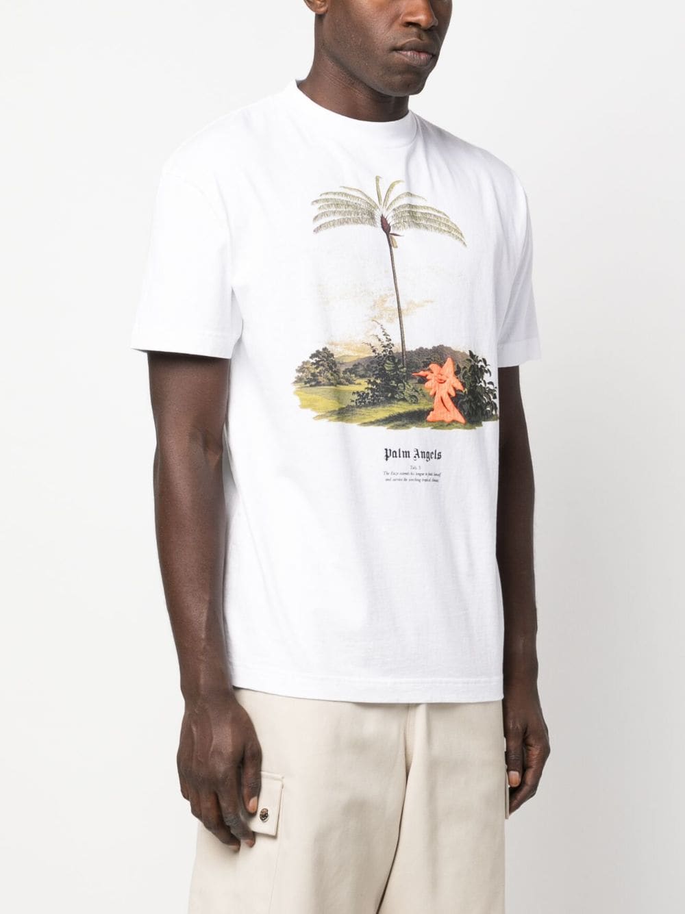 Shop Palm Angels 'enzo From The Tropics' T-shirt In White