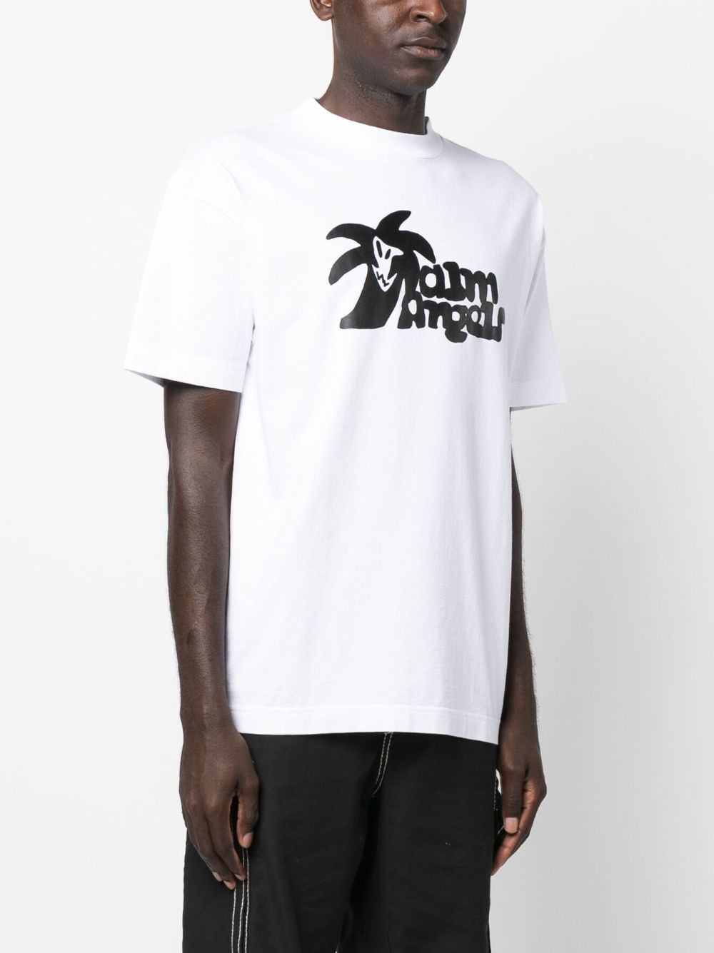 Shop Palm Angels Hunter Pa Logo T-shirt In White