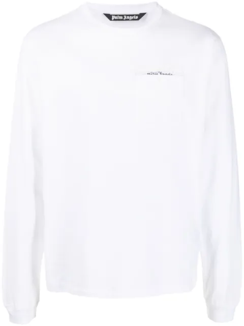 Palm Angels logo-patch long-sleeve T-shirt