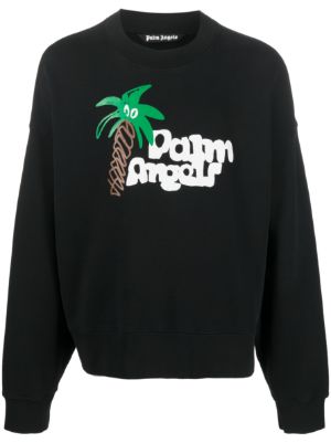 Palm Angels Women's Racing Monogram Crewneck - Natural - Sweatshirts