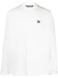 Palm Angels PA Monogram-print linen shirt - White