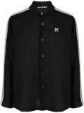 Palm Angels PA Monogram-print linen shirt - Black
