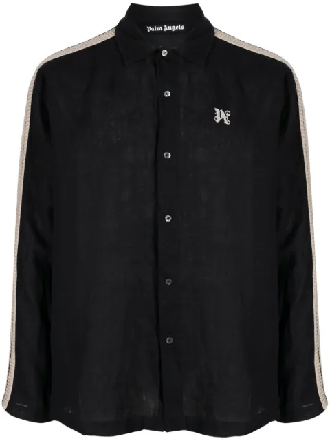 Palm Angels PA Monogram-print linen shirt