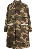 Palm Angels Sartorial-tape camouflage-print coat - Brown