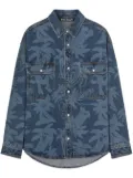 Palm Angels Palmity laser-print denim shirt - Blue