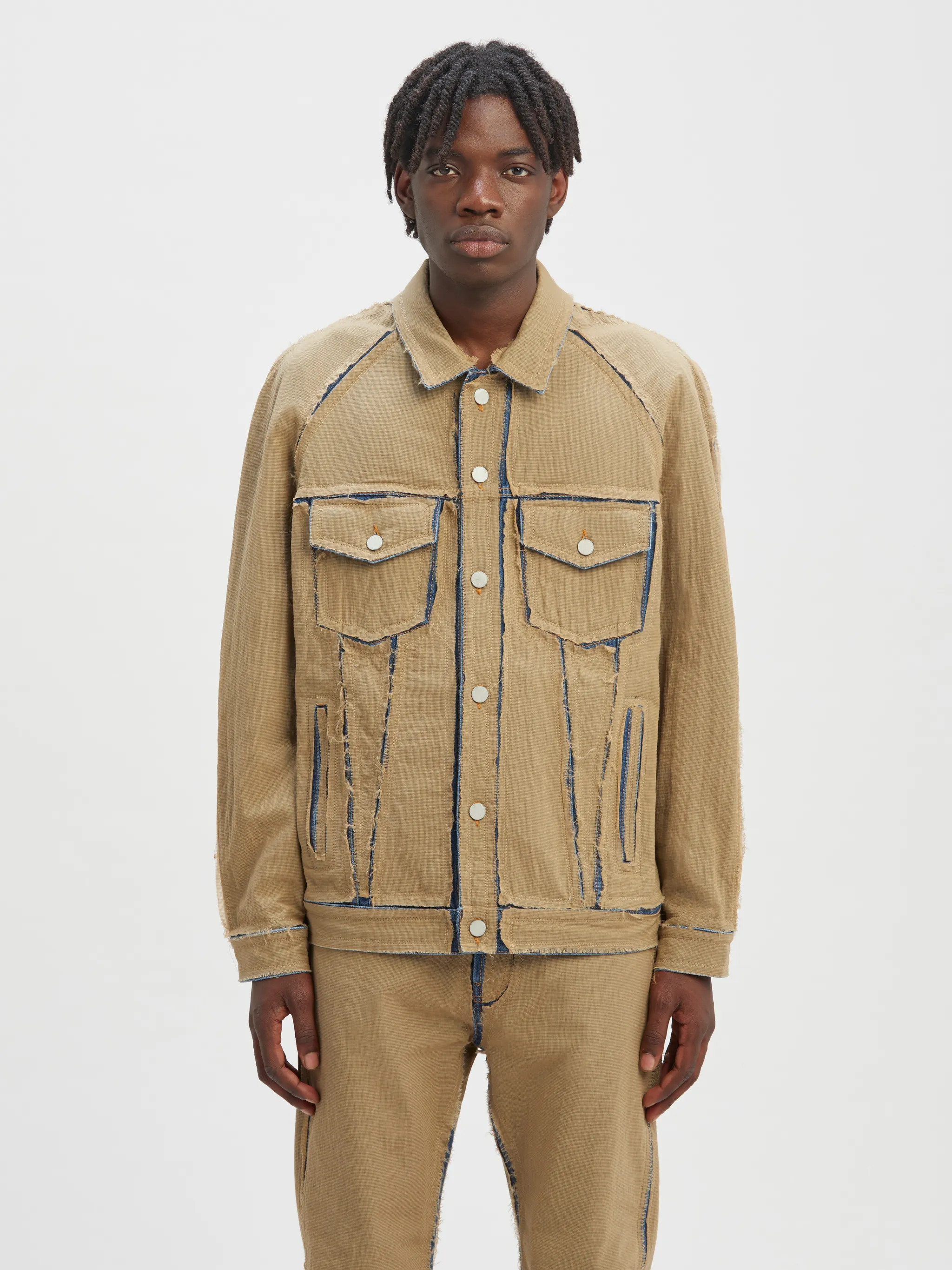 Ripstop Layer Loose Denim Jacket