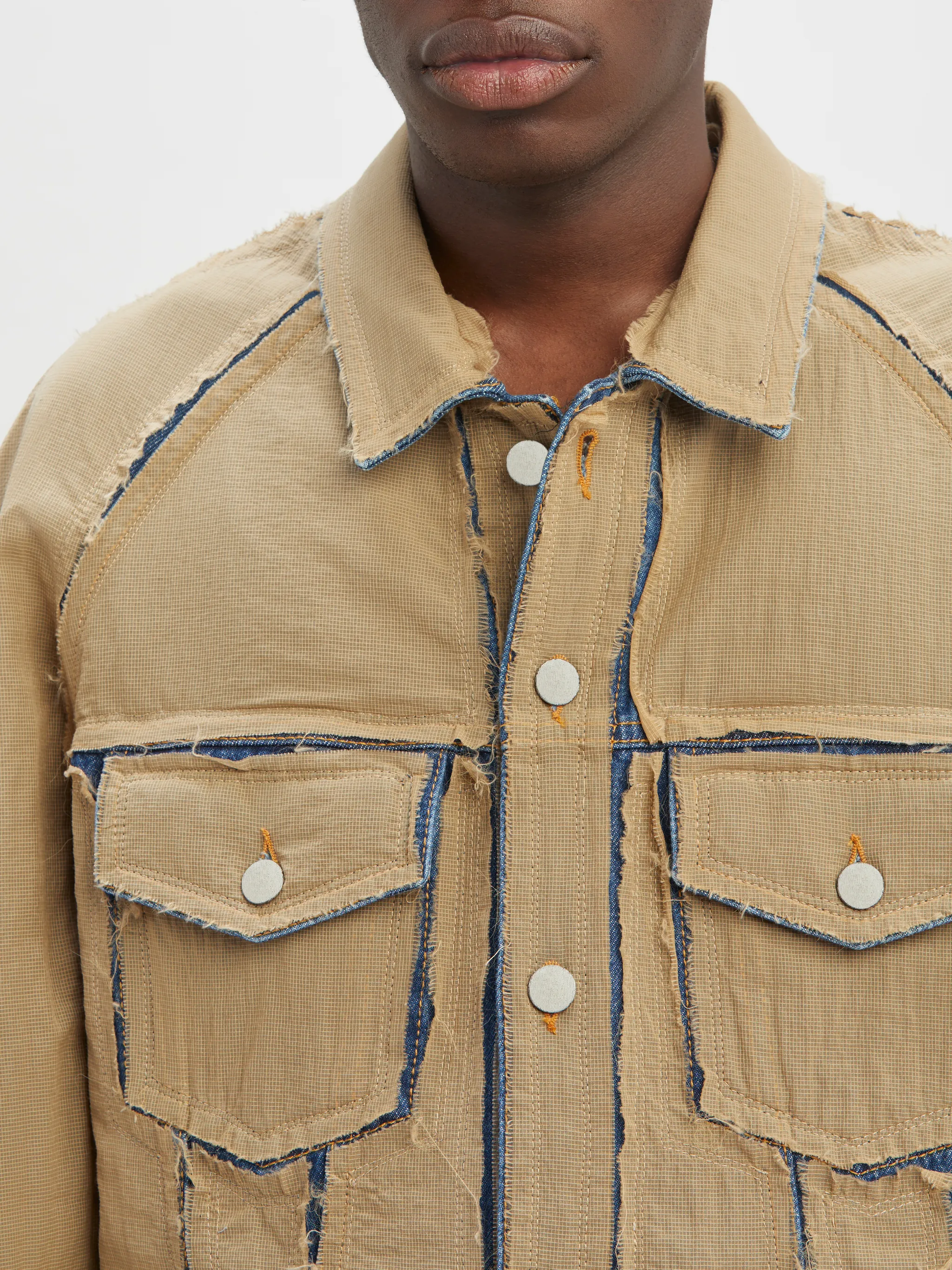 Ripstop Layer Loose Denim Jacket