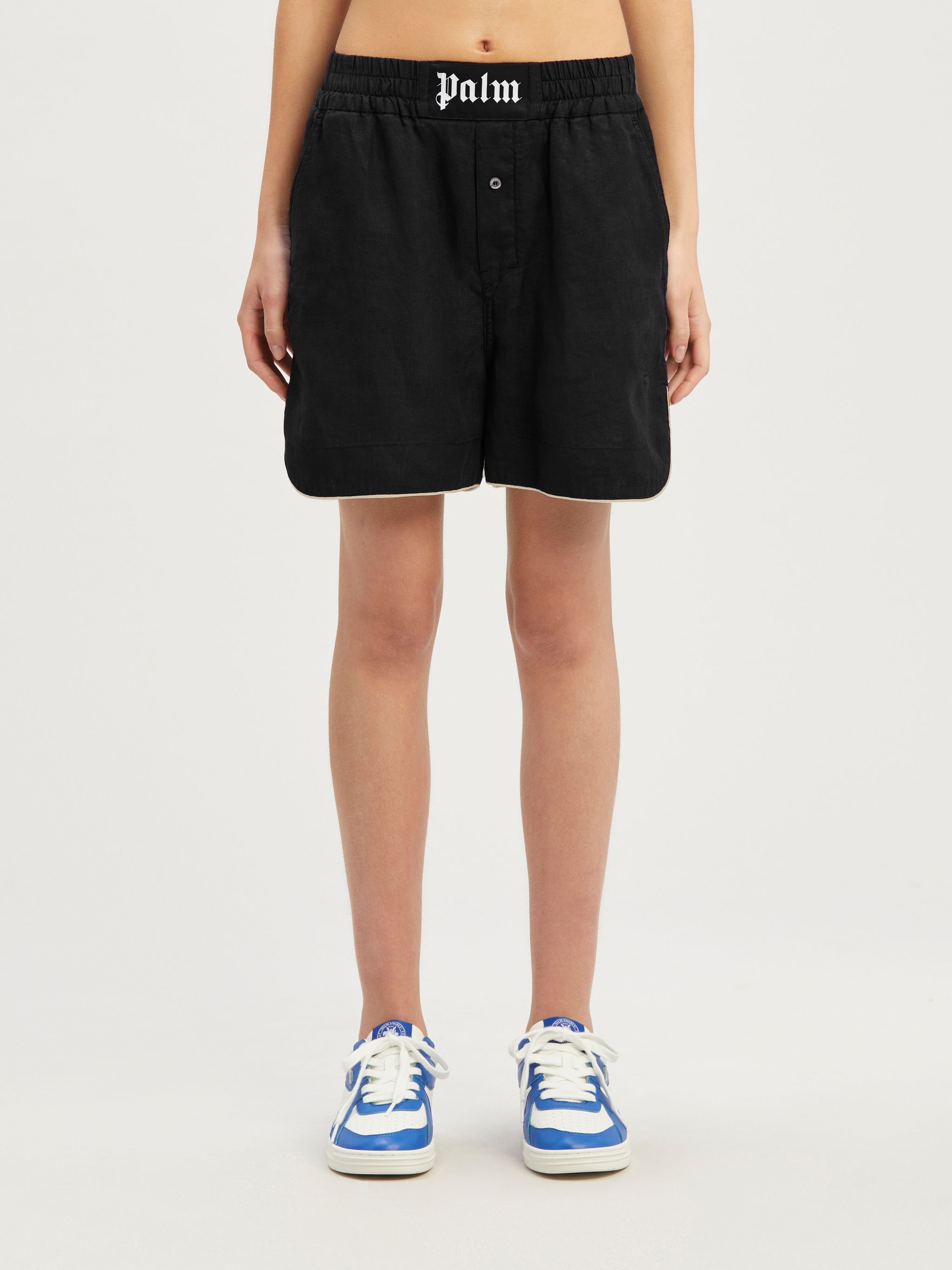 Linen Boxer Shorts in black - Palm Angels® Official