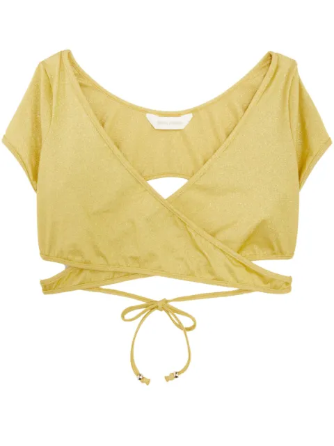 Palm Angels top de bikini con tiras cruzadas