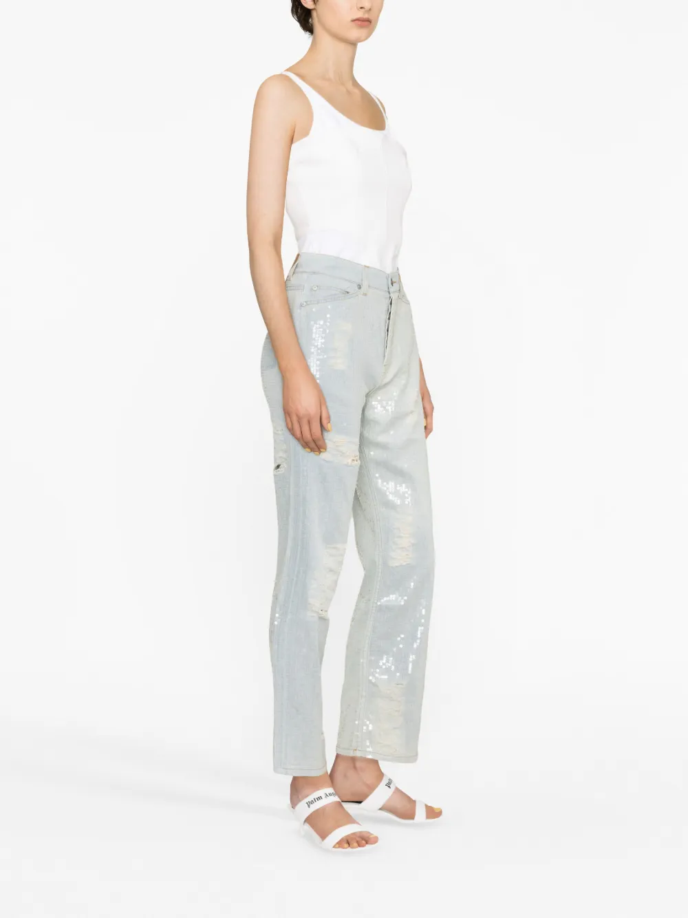 Palm Angels Straight jeans Blauw