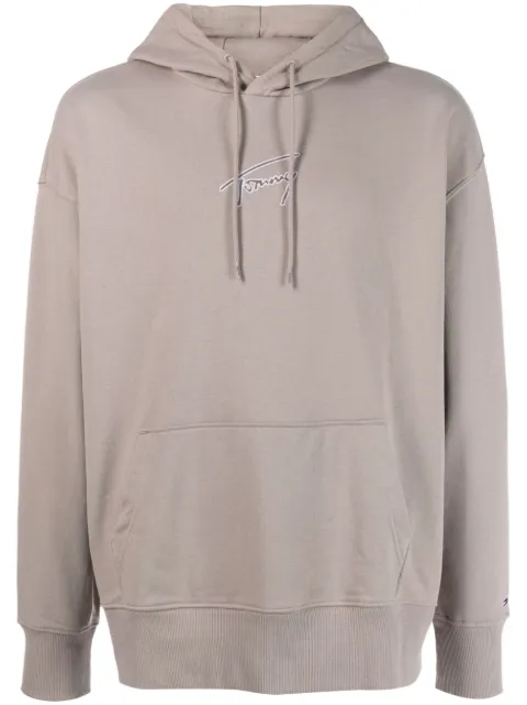 Tommy Jeans hoodie con logo bordado y cordones 