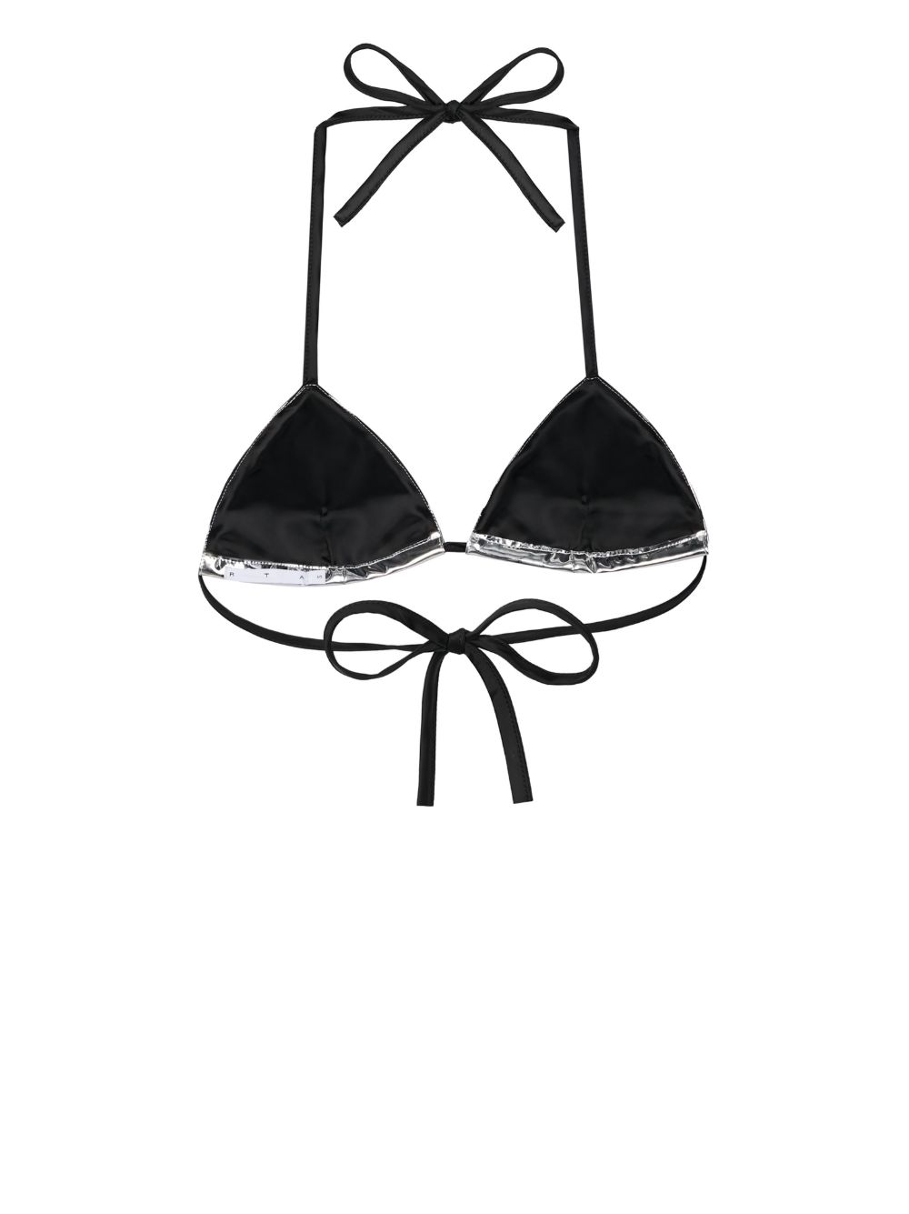 RTA triangle-cup metallic-finish bralette