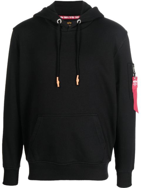 Alpha Industries - logo-print knitted hoodie