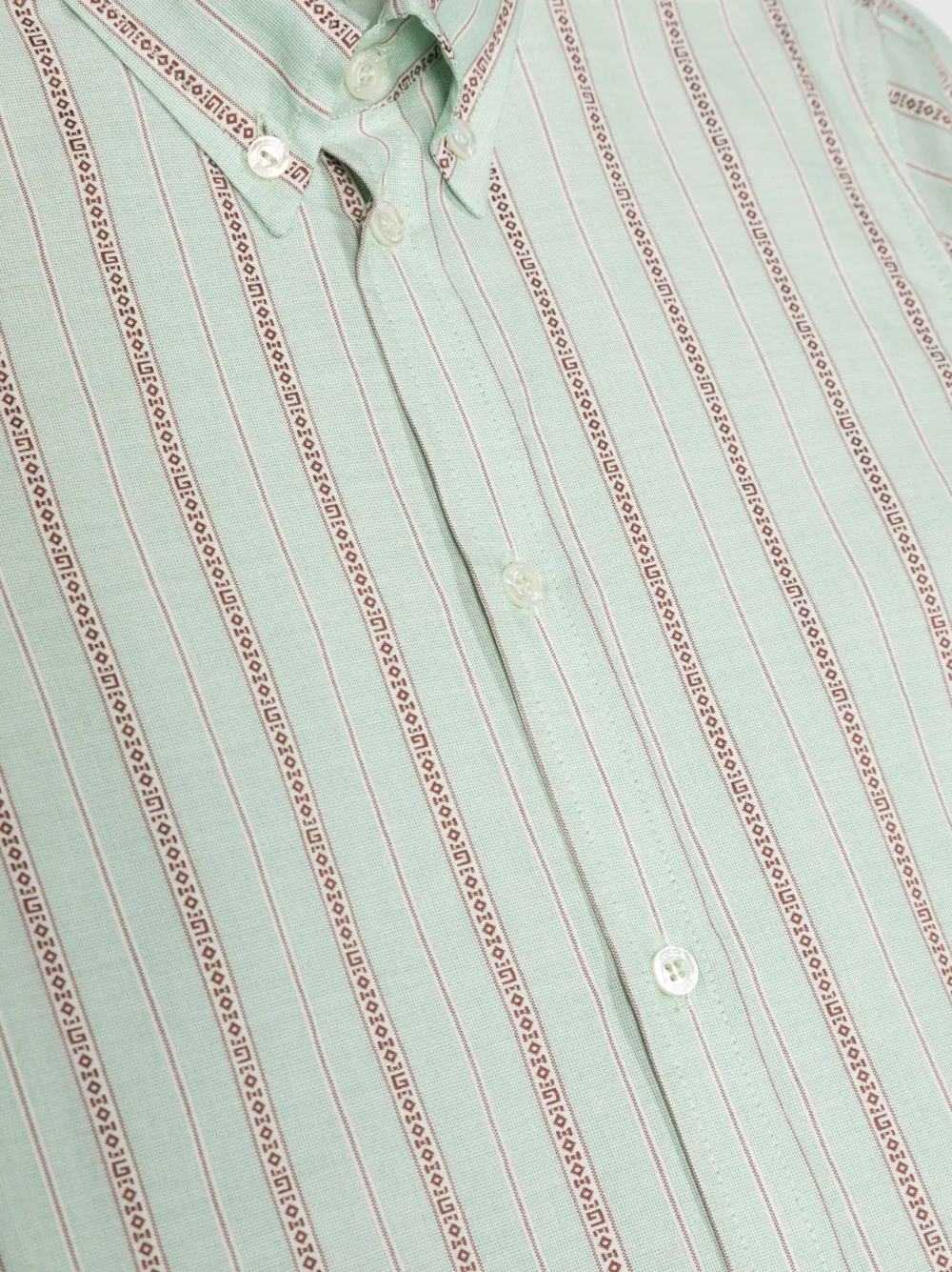 Gucci Stripe-pattern Long-sleeve Shirt In Green