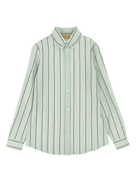 Gucci Kids stripe-pattern long-sleeve shirt