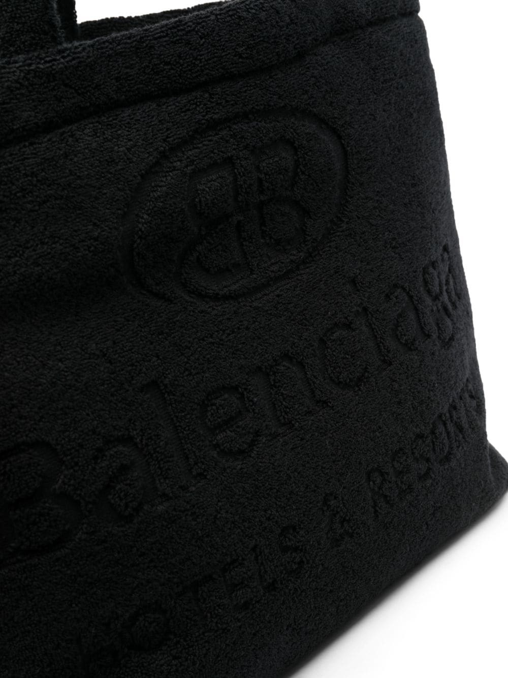 Shop Balenciaga Jumbo Logo-debossed Tote Bag In Black