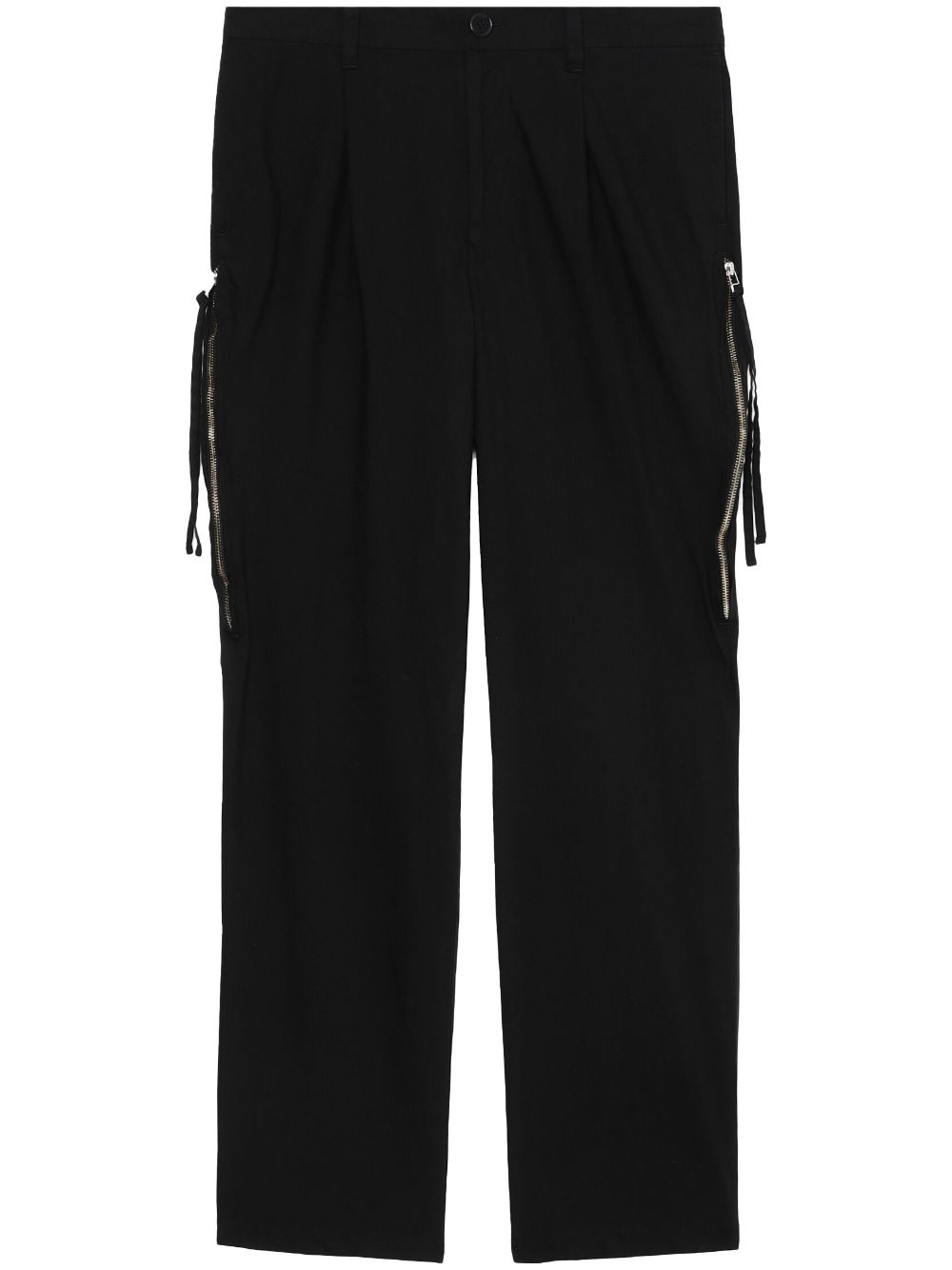Undercover Zip-detail Straight-leg Trousers In Black